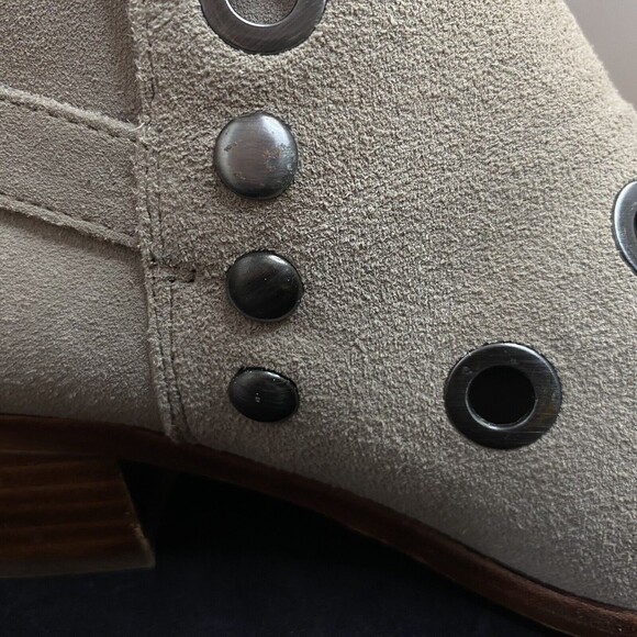 Sam Edelman Pedra Suede Pullon Ankle Boots Putty Taupe Suede Western Booties 8US - Picture 10 of 14